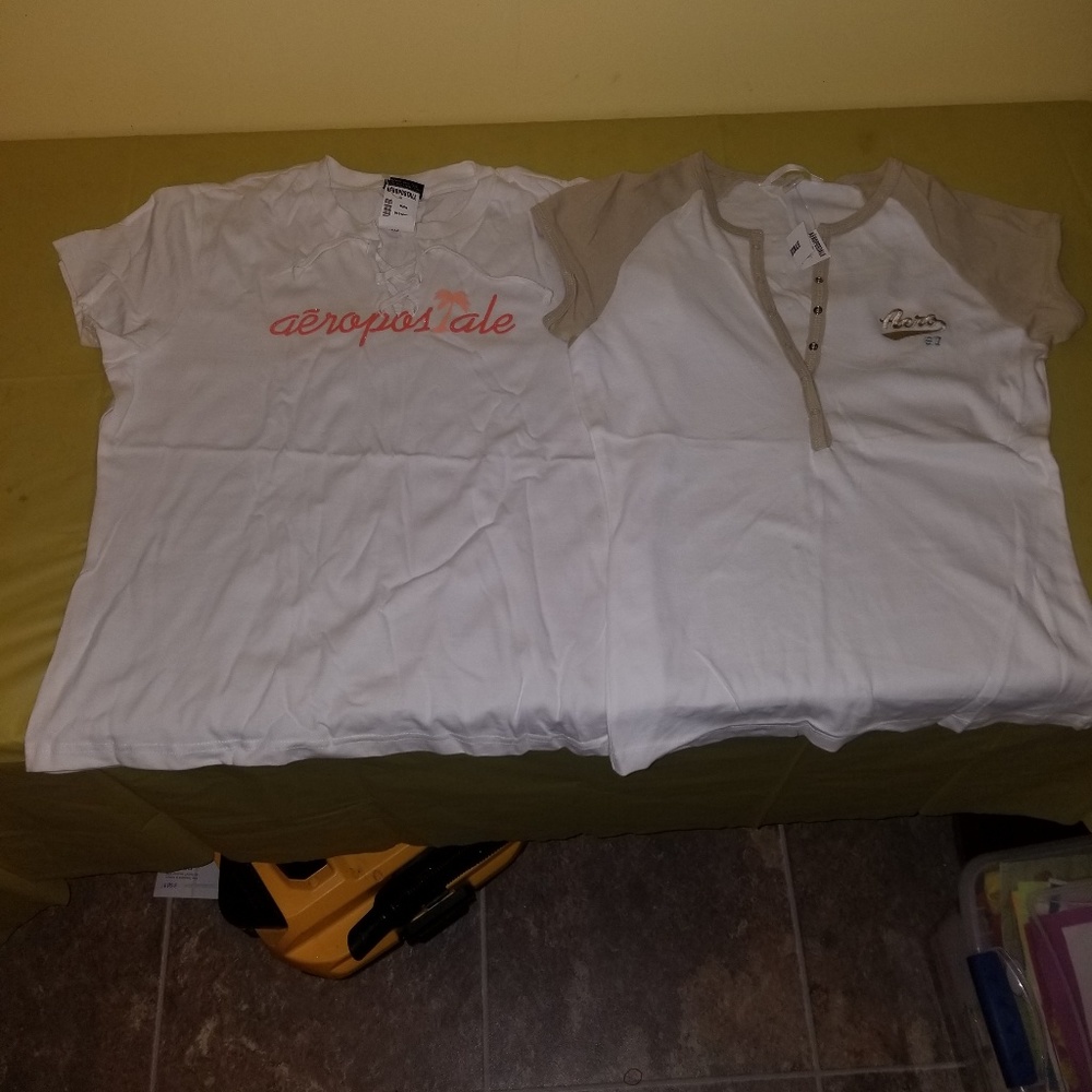 2pcs Aeropostale t shirts